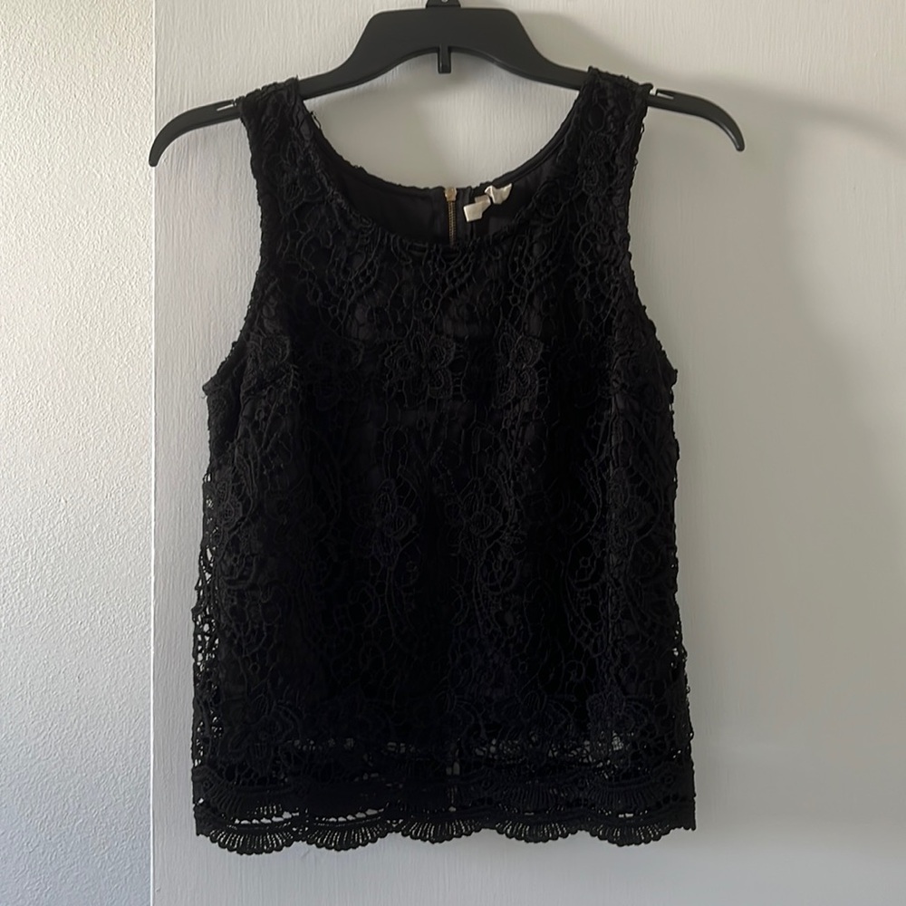Black Lace Tank Top